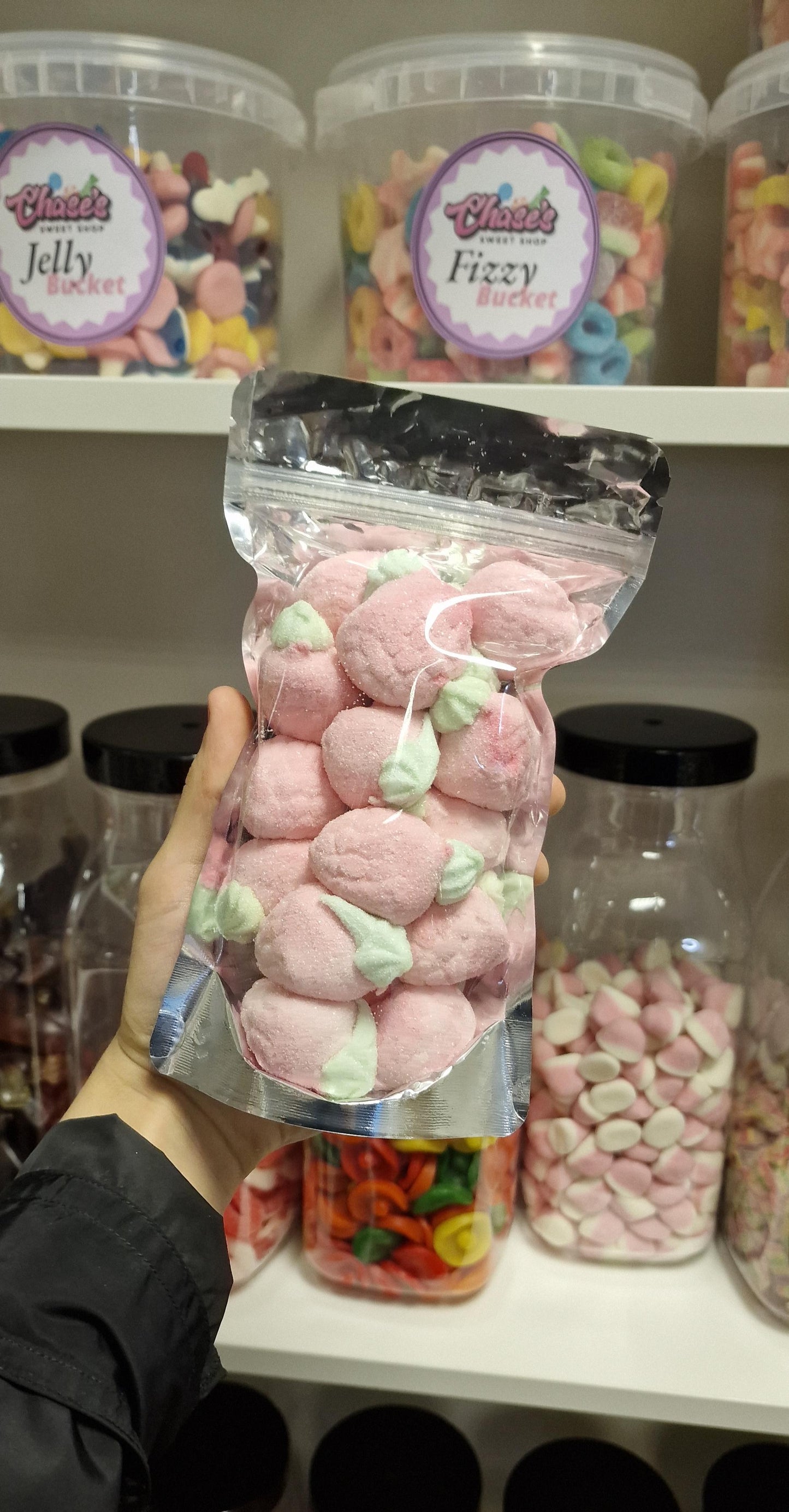 Raspberry Jelly Filled Mallows - 150g