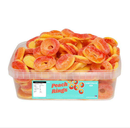 Candycrave Peach Rings - 600g Tub